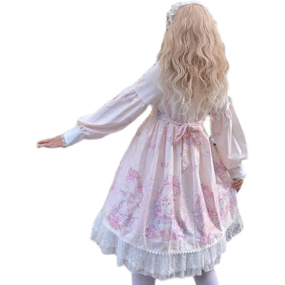 Lolita Lolita New Year Lady Cat Cute Fat Mm Dress Female — back view