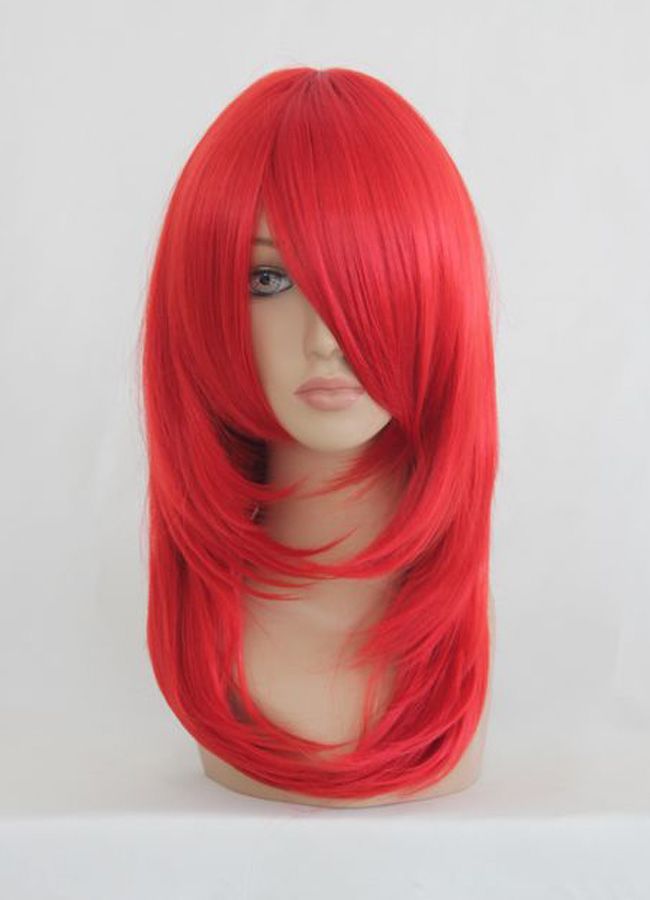 Medium Length Straight Cosplay Wig — detail