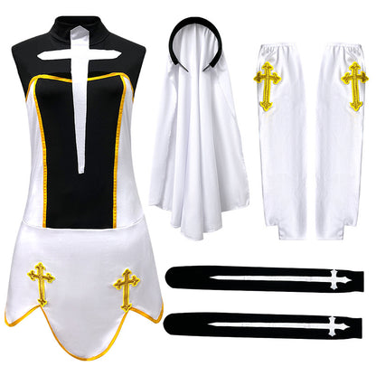 Halloween Nun Costume For Cosplay Black | Magic Stories