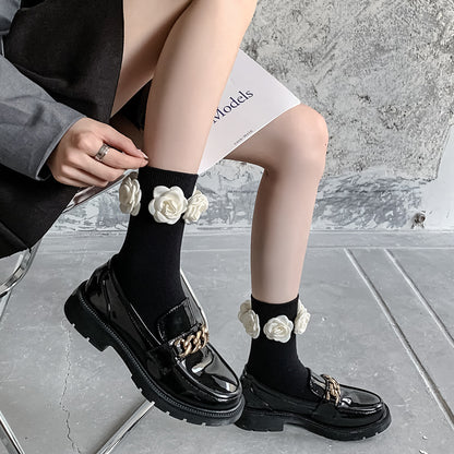 Three-dimensional Camellia Tube Socks | Magic Stories