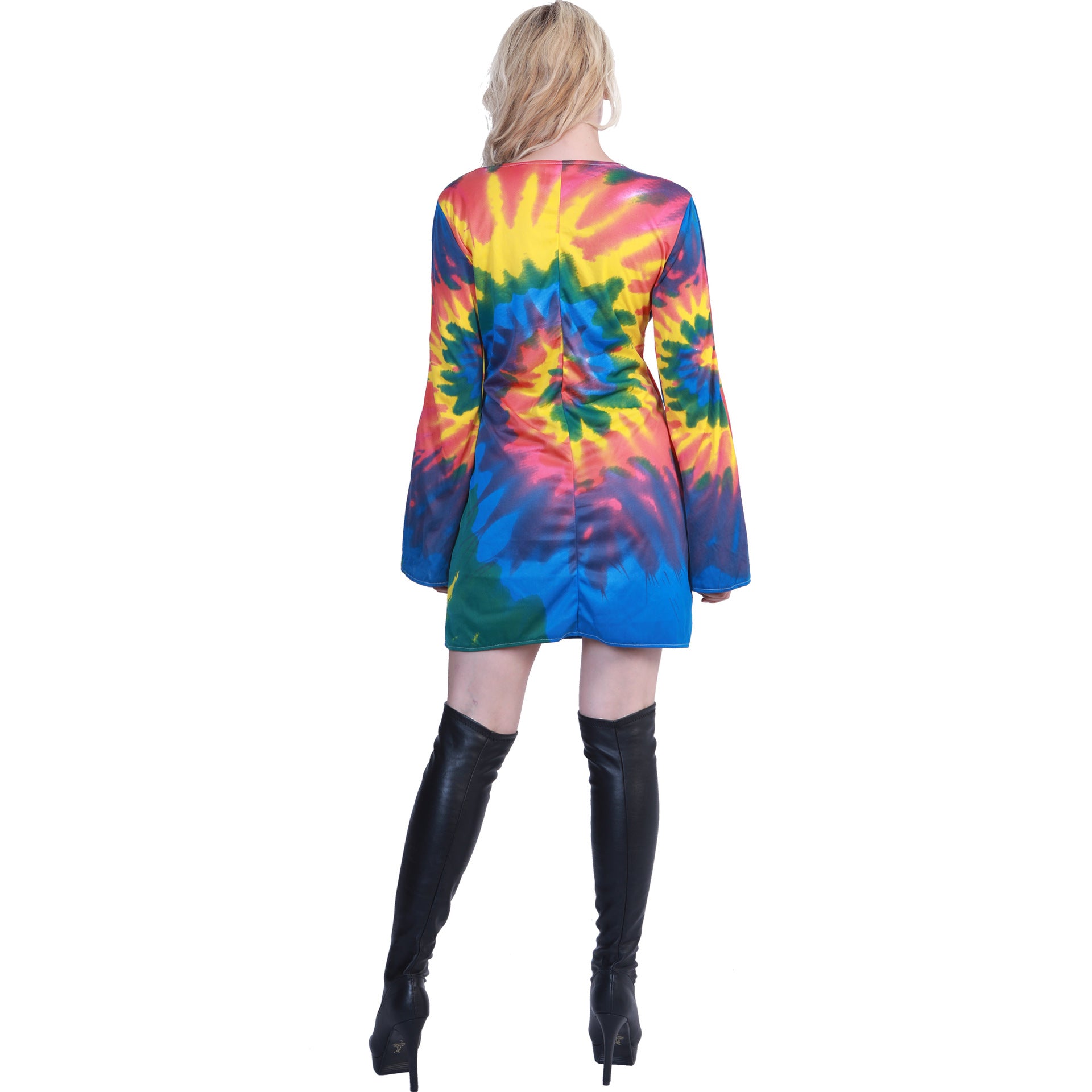 Halloween Cosplay Costume Lady Rendering Hippie Outfit — side view