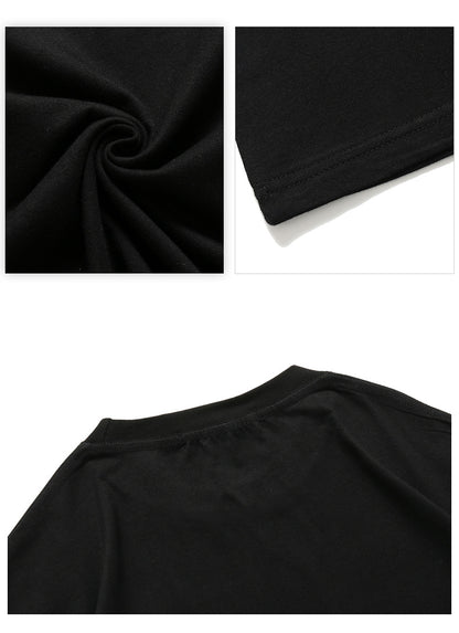 Cartoon Anime Loose T-shirt Round Neck Pullover Leisure Short Sleeve — side view