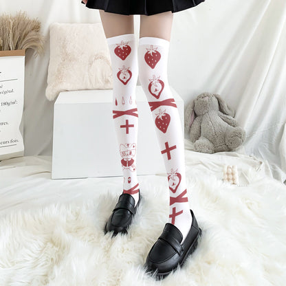 Printed Stockings Thin Female Lolita Over | Magic Stories