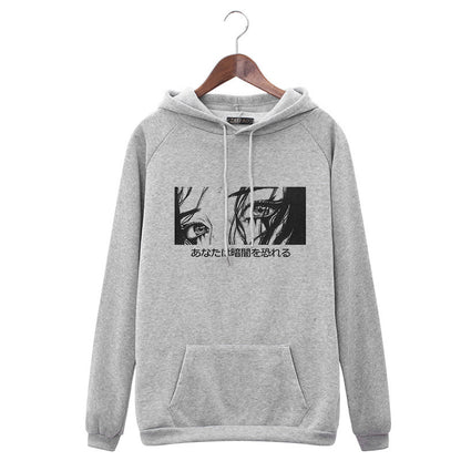 Women's Hoodie Anime Crying Girl Sweatshirt — back view