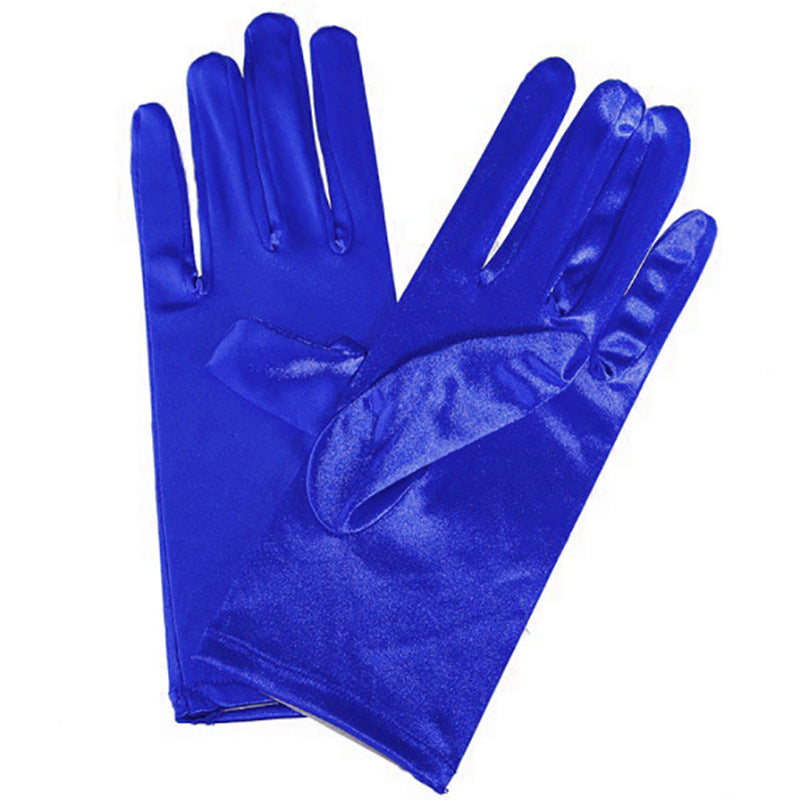 Bridal Wedding Gloves Short Satin Dress | Magic Stories