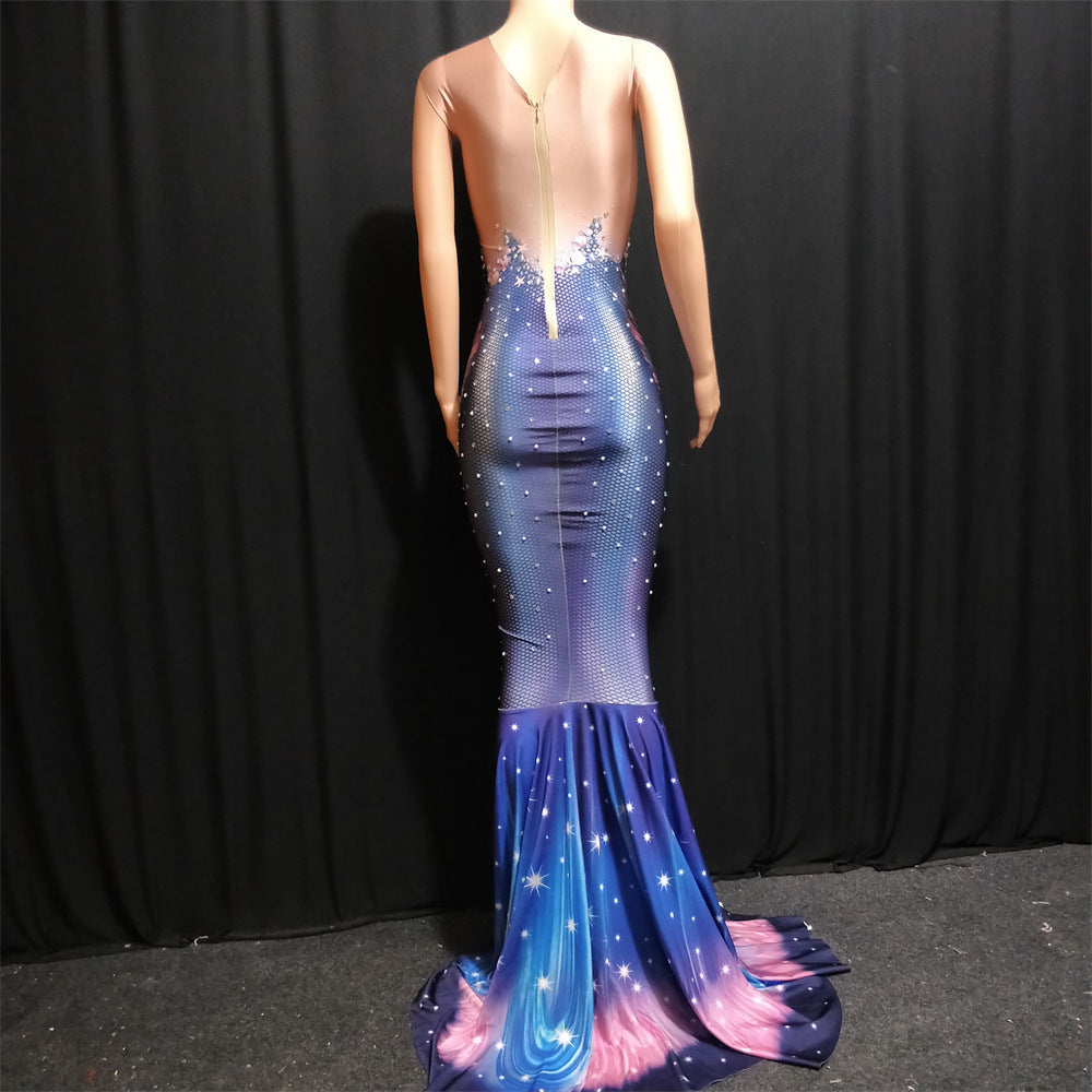 Mermaid Costume Blue Piranha Female Singer | Magic Stories