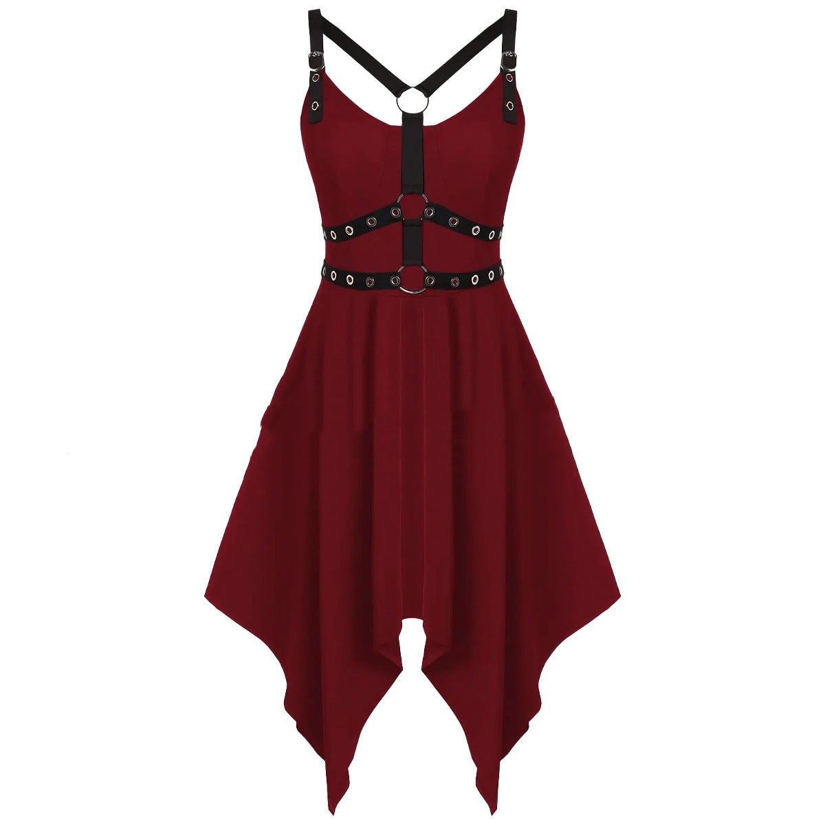 Irregular Dress Gothic Punk Dress — back view