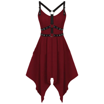 Irregular Dress Gothic Punk Dress — back view