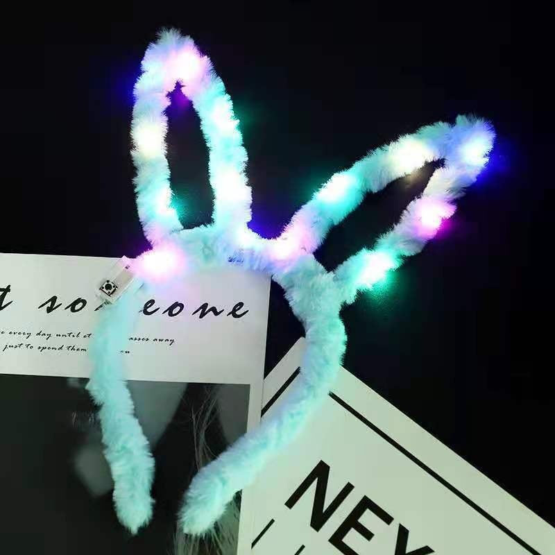 Luminous Plush 14 Lamp Rabbit Ears Headband | Magic Stories