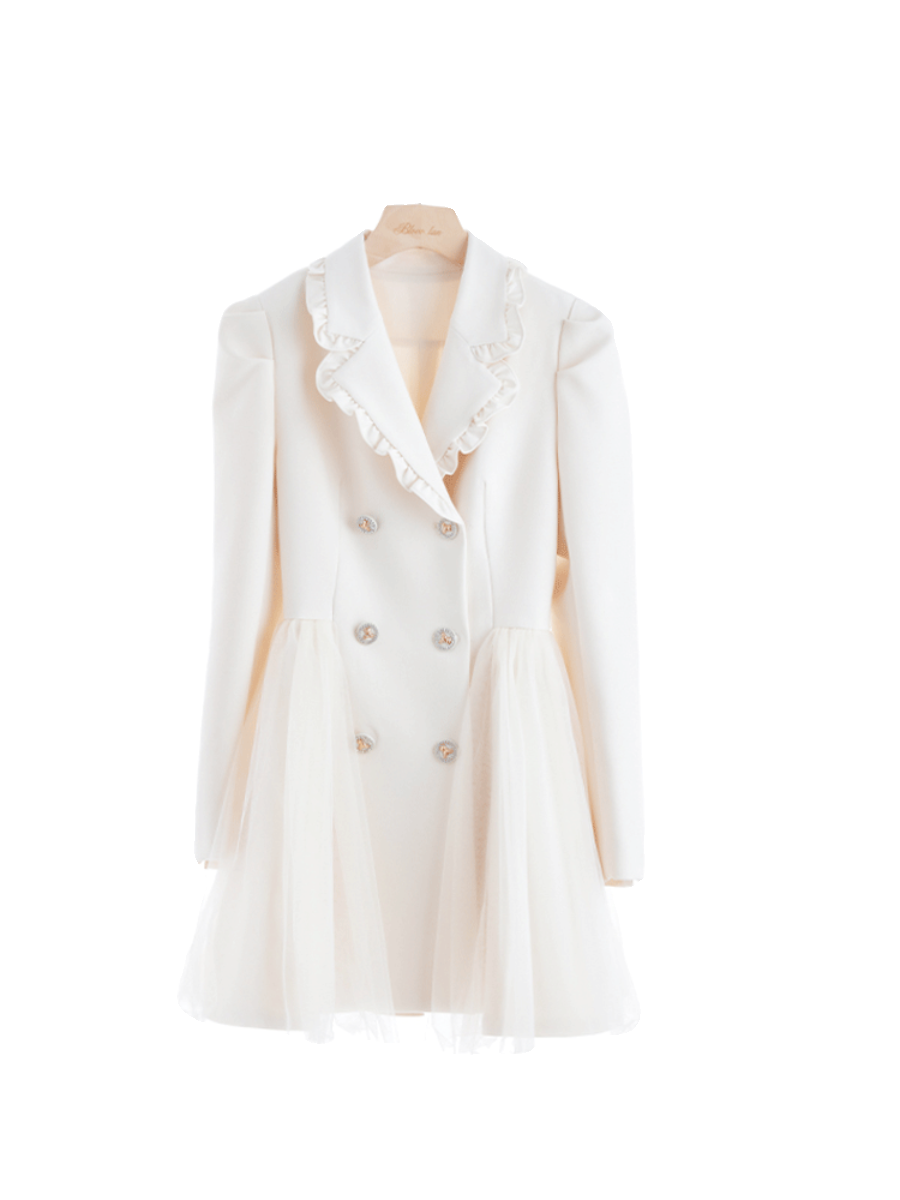 Pengpeng White Suit Dress Waist Up Fairy Short Skirt — packaging