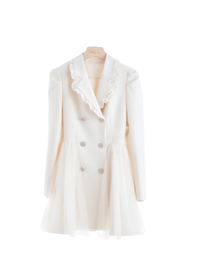 Pengpeng White Suit Dress Waist Up Fairy Short Skirt — packaging