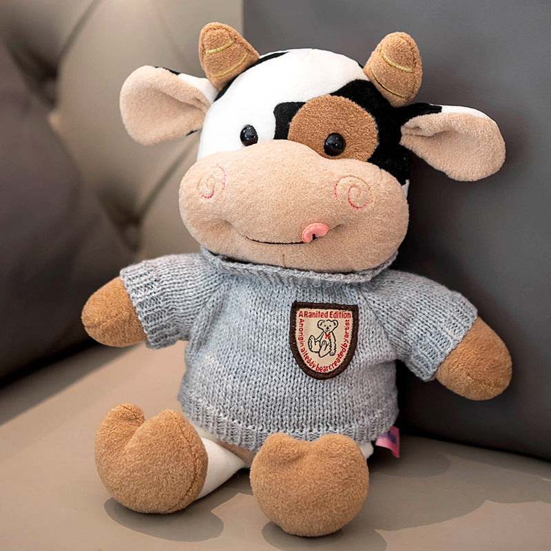 Cute Cow Doll Plush Toys Mascot — side view