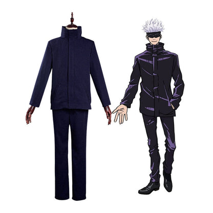 Jujutsu Kaisen Satoru Gojo Outfits Cosplay Costume with Blindfold - Magic Stories