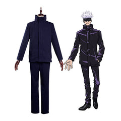 Jujutsu Kaisen Satoru Gojo Cosplay Costume with Blindfold — included in Jujutsu Kaisen Trio Cosplay Set — Gojo + Geto + Yuji