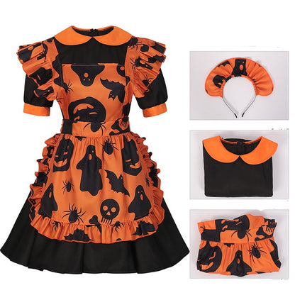 Costume party performance uniform pumpkin maid outfit — packaging