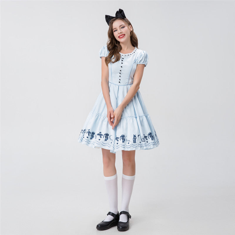 Blue Dress Maid Outfit Performance Costume | Magic Stories