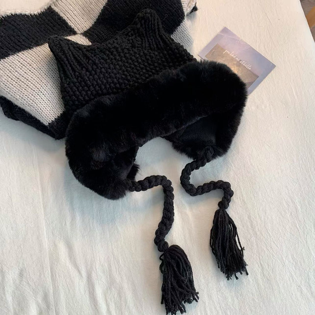 Cute Cat Ears Plush Knitted Hat | Magic Stories