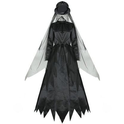 Scary Women's Cosplay Costumes Halloween Party Carnival Wedding Bride Dress Evil Ghost Vampire Anime Game Outfit — packaging