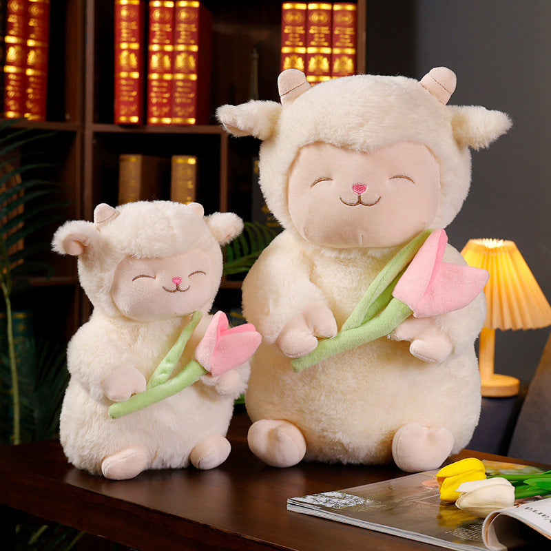 Cute Tulip Lamb Doll Plush Toys | Magic Stories