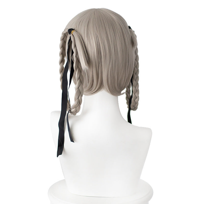 Blue And Gray Twist Braid Ring Cosplay Wig | Magic Stories
