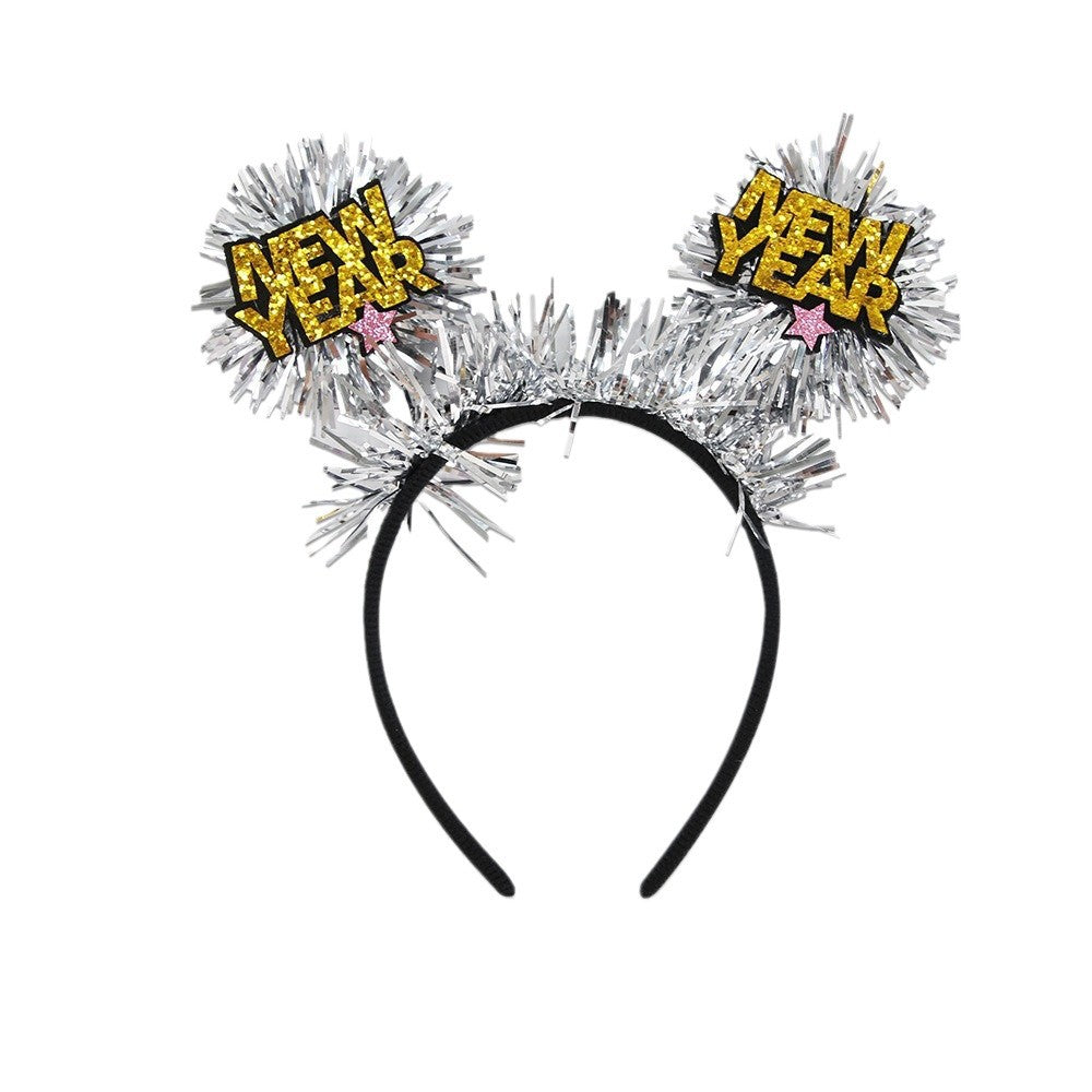 Happy New Year Headband Party Headband — scale reference