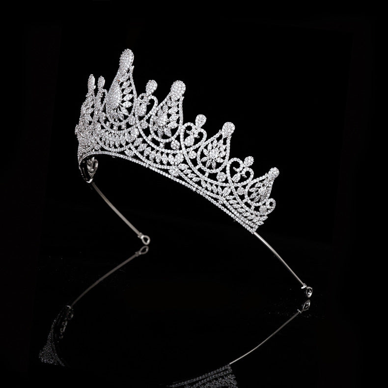Tiara Micro-inlaid Zircon Crown Wedding | Magic Stories