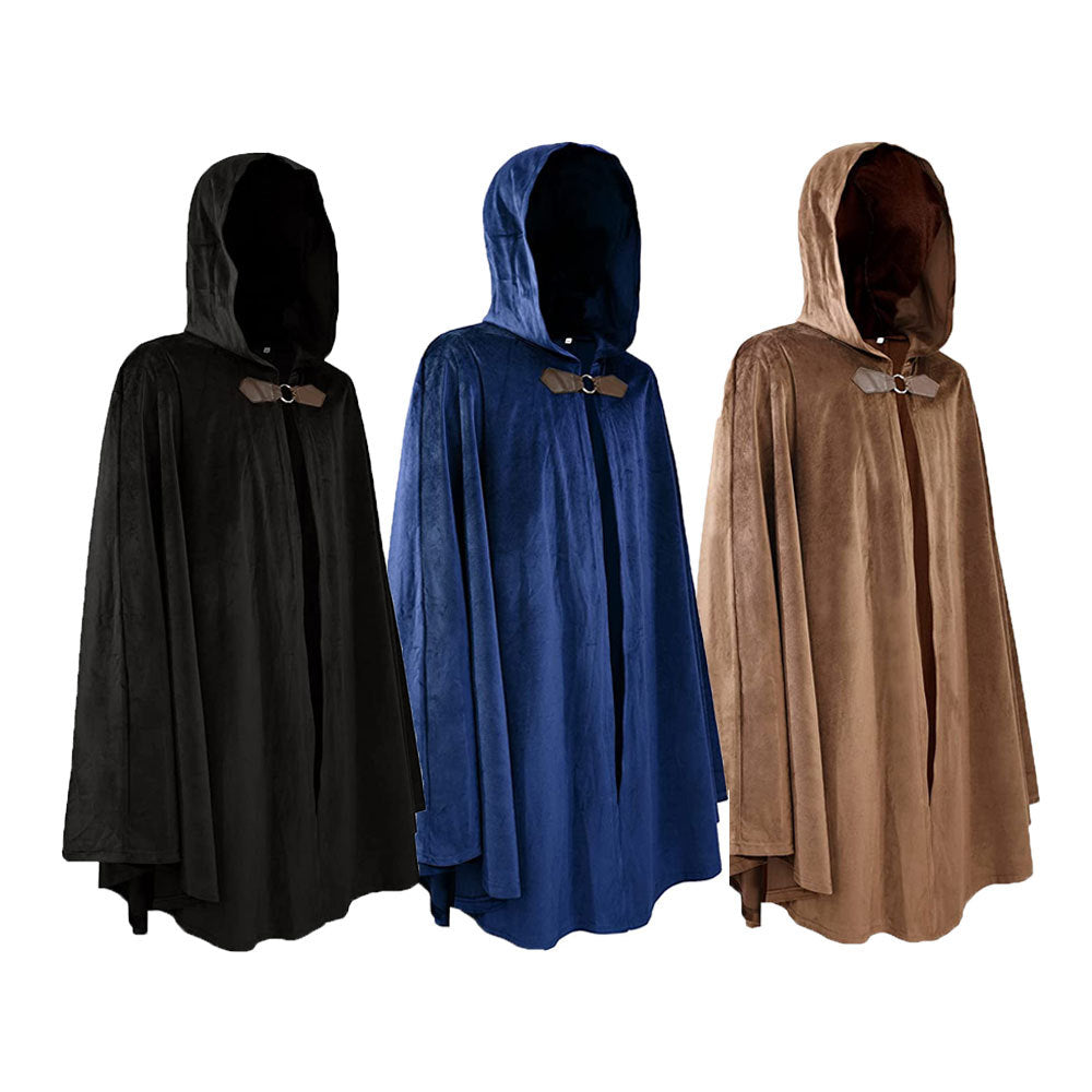Medieval Suede Leather Cloak Halloween Retro | Magic Stories