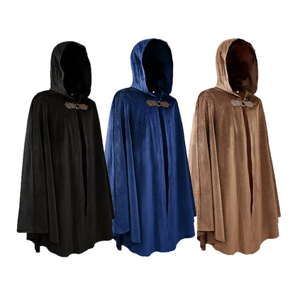 Medieval Suede Leather Cloak Halloween Retro | Magic Stories