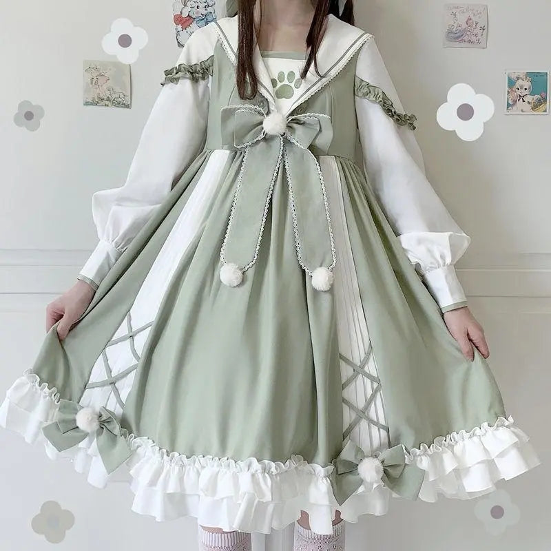 Japanese Cute Soft Girl Lolita Dress — side view