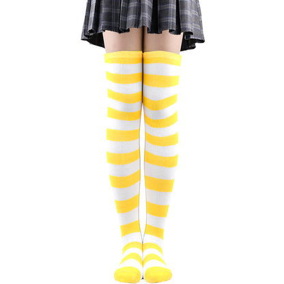 Striped Socks Hold-ups Women Over The Knee | Magic Stories