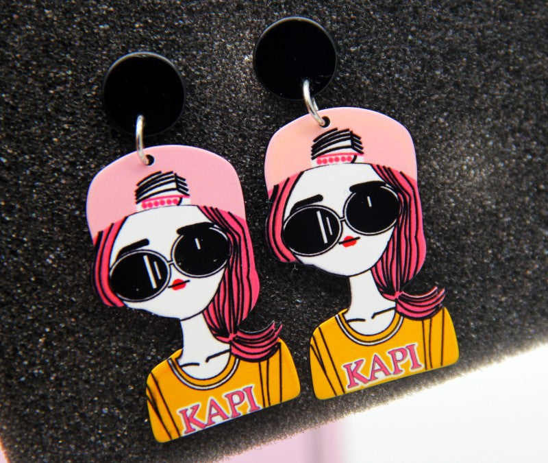 Fashion Earrings Harajuku Cute Cartoon — back view