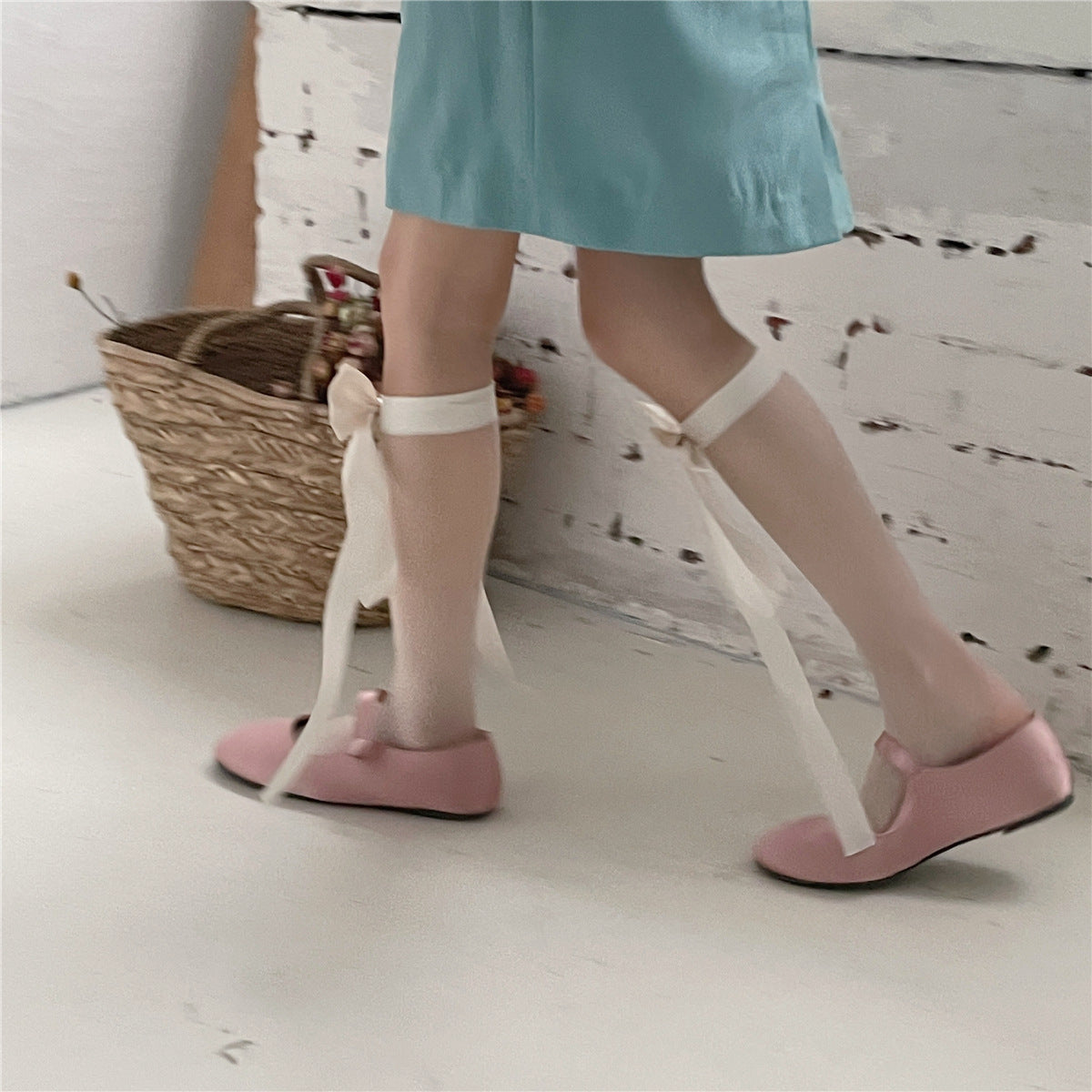 Bow Pearl Lolita Sweet Girl Stockings | Magic Stories