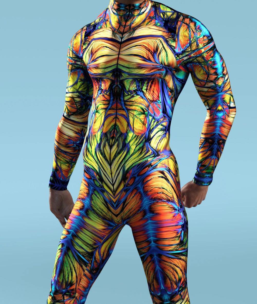 Million Holy Festival New Tights Printed Performance Costume — scale reference