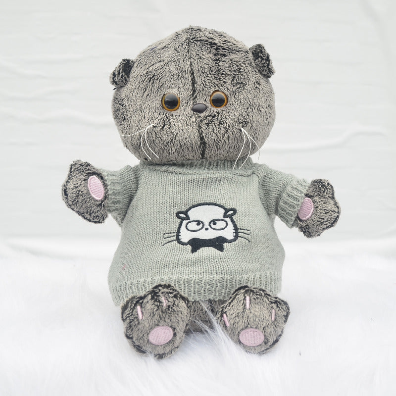 Simulation Cat Plush Toy — in use