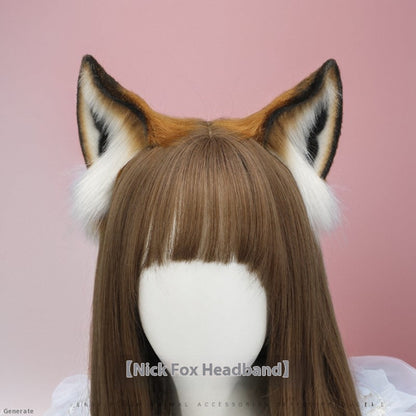 Simulation Animal Ears Hair Accessories Plush Headband