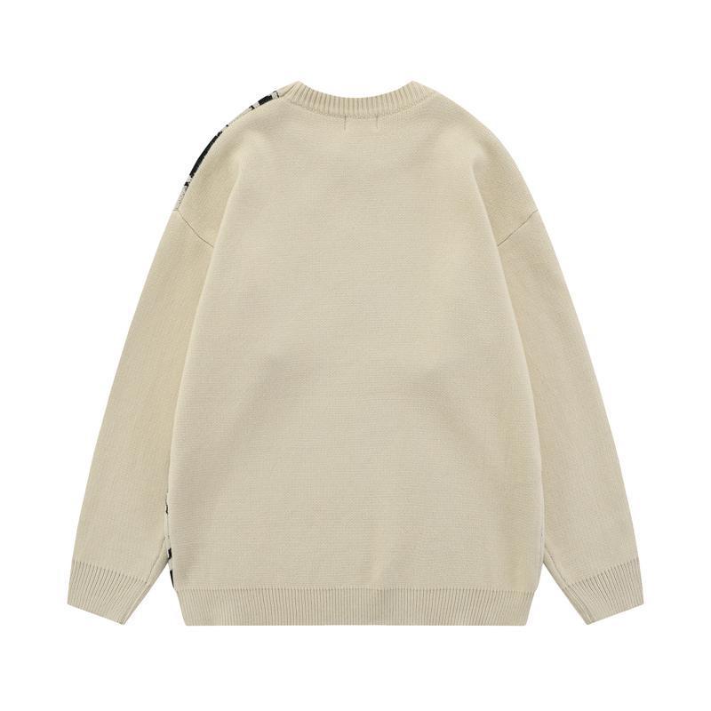 Vintage Anime Oversized Knit Sweater - Couple & Unisex — detail