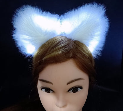 Glowing Cat Ears Headband Plush Cute Hairpin Halloween Hair Accessories — packaging