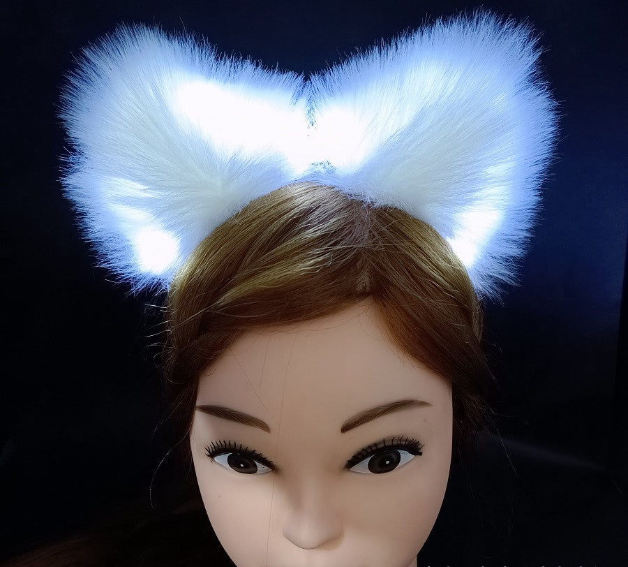 Glowing Cat Ears Headband Plush Cute Hairpin Halloween Hair Accessories — packaging