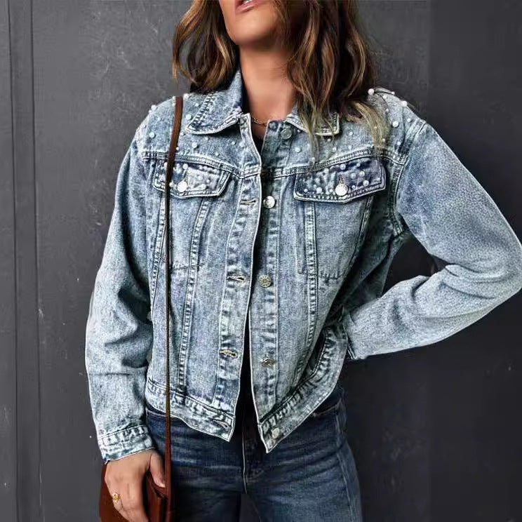 Fall Winter Cowboy Jacket Loose Casual Jacket — back view