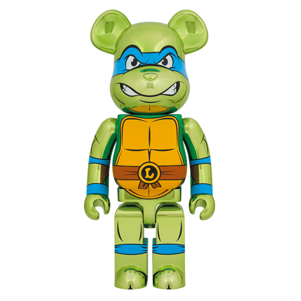 1000% Bearbrick Leonardo Chrome Ver. (Tortues Ninja - TMNT)