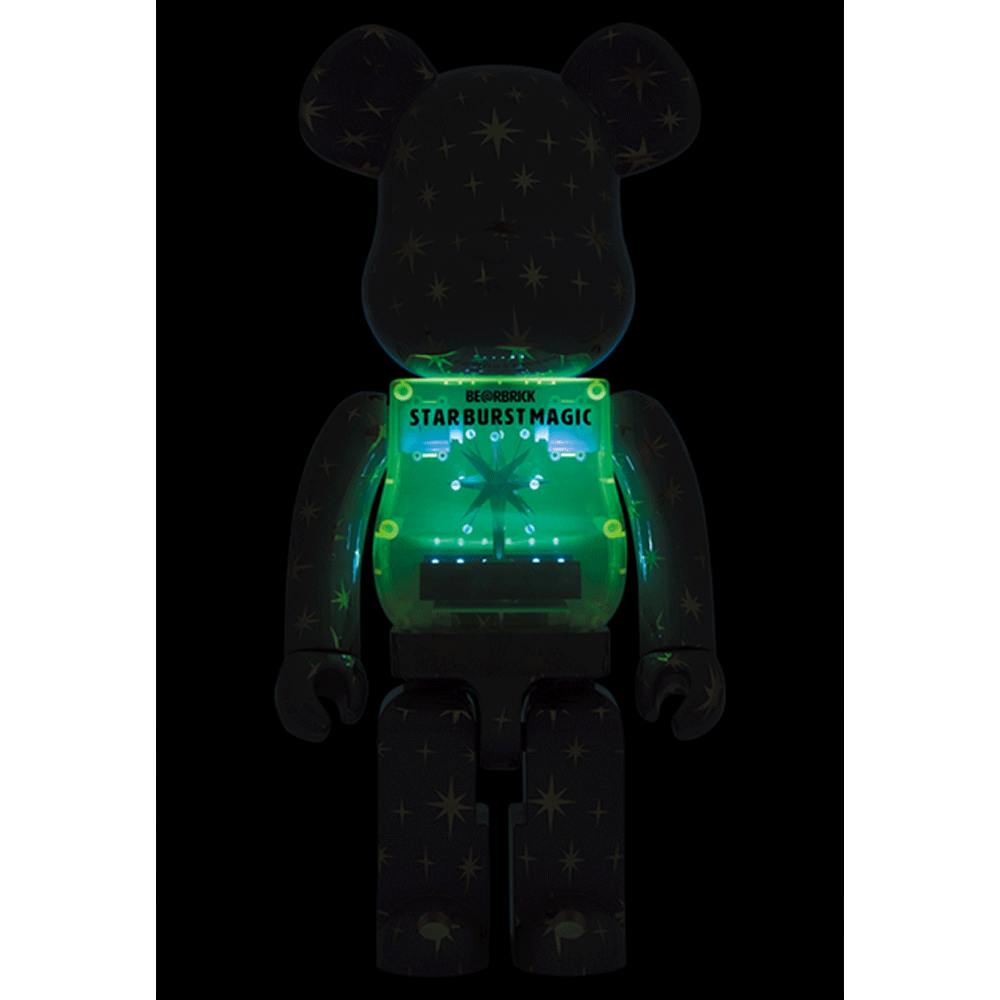 Bearbrick Star Burst Magic 1000% Light Up Version — side view