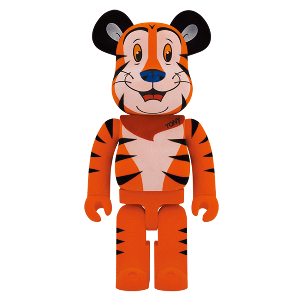 1000% Bearbrick Tony The Tiger Flocky