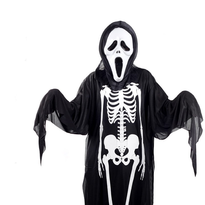 Skeleton Ghost Halloween Costume — side view