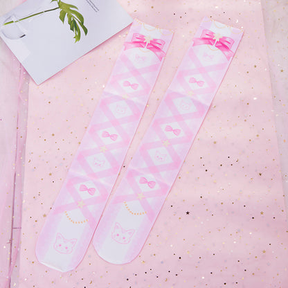 Cute cat bow lolita stockings | Magic Stories