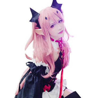 Seraph cosplay wig of the end — back view