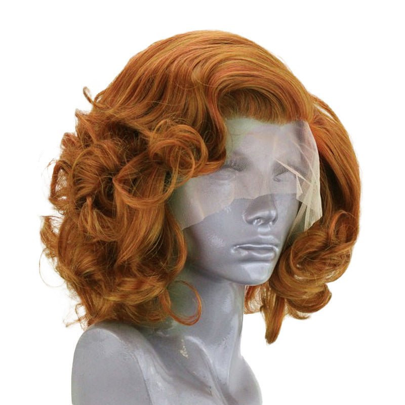 Bob Wig - Fluffy Short Curly Hair — back view