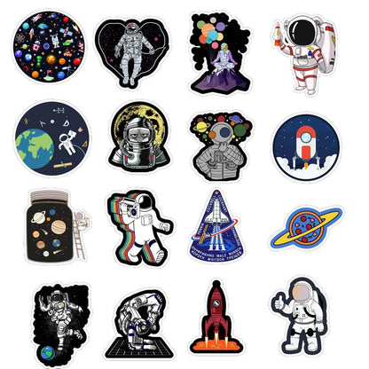 Cosmic space cartoon anime stickers — detail