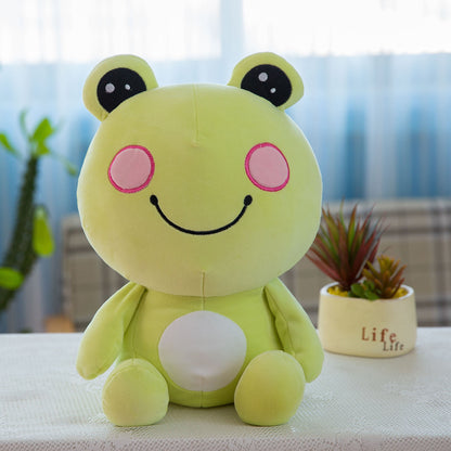 Little frog doll plush toy — back view