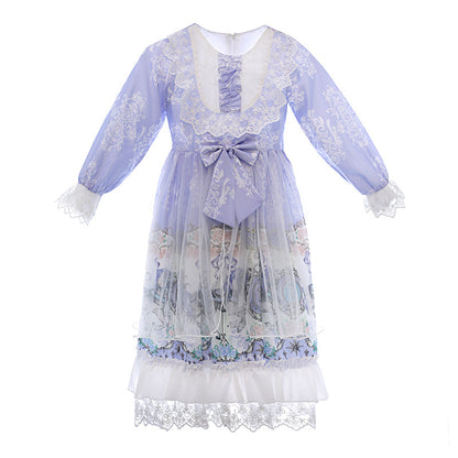 Lolita Girls Long Sleeve Dress — detail