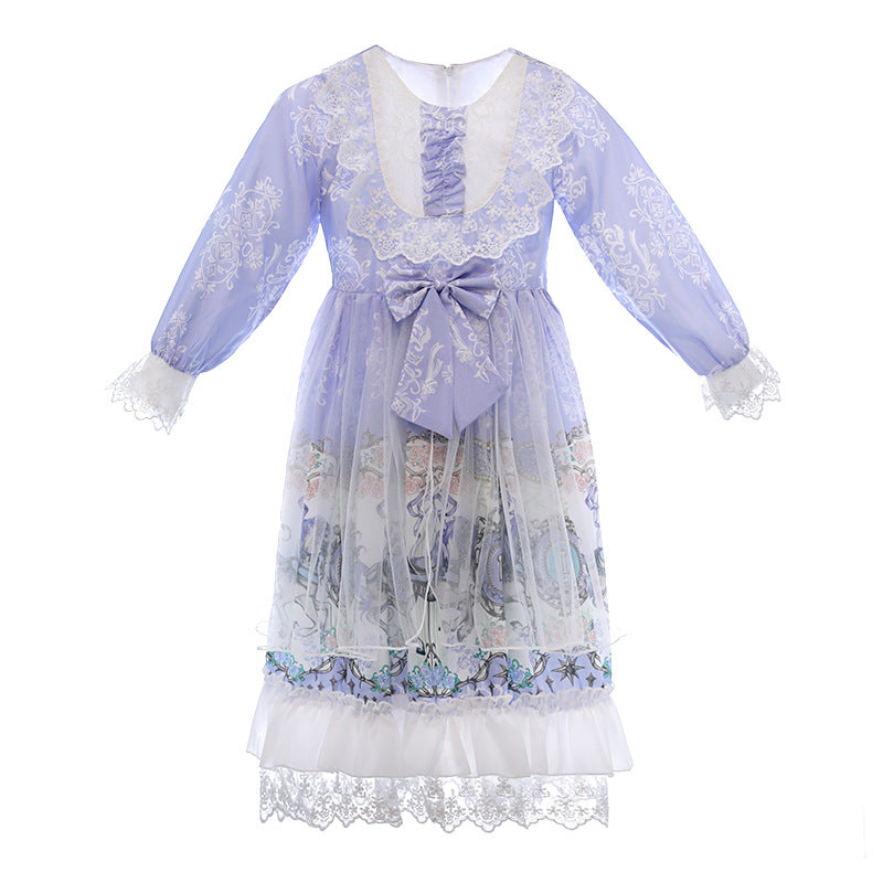 Lolita Girls Long Sleeve Dress — detail